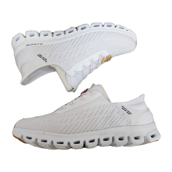 Skechers Hands Free Slip-In Glide Step Tranquility White Sneakers Womens Sz 12W - Picture 8 of 11